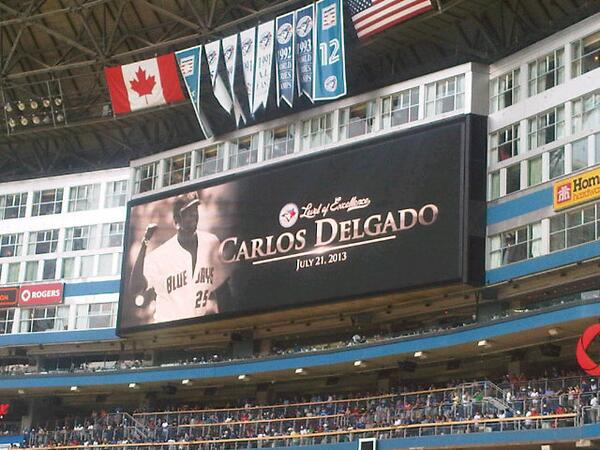 K_Mappa's tweet photo. Congrats @carlosdelgado21 on entering the wall of excellence #trueblue #bluejays http://t.co/RuaG2SsrY1