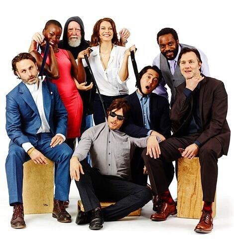 Norman Reedus and the rest of the cast of The Walking Dead! Is it October yet? #TWDFamily <a href="/EW/">Entertainment Weekly</a> <a href="/wwwbigbaldhead/">norman reedus</a>