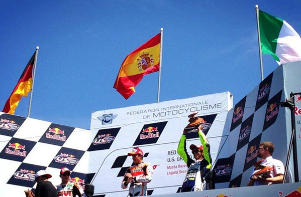 lswench's tweet photo. Go Valentino! 3rd at Leguna Seca! http://t.co/CSbdVVQrbf