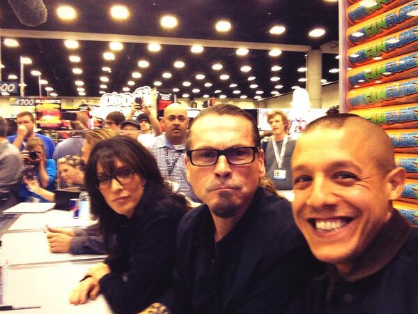 Theorossi's tweet photo. Let do this #SDCC @sutterink @Kateylous http://t.co/kVp347XqwK