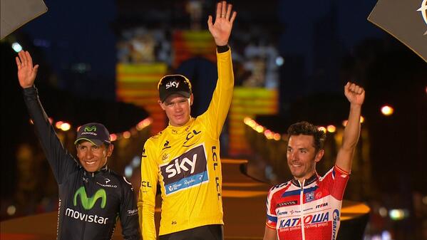 The final podium of this year's #TDF! Congrats to all the riders that finished.