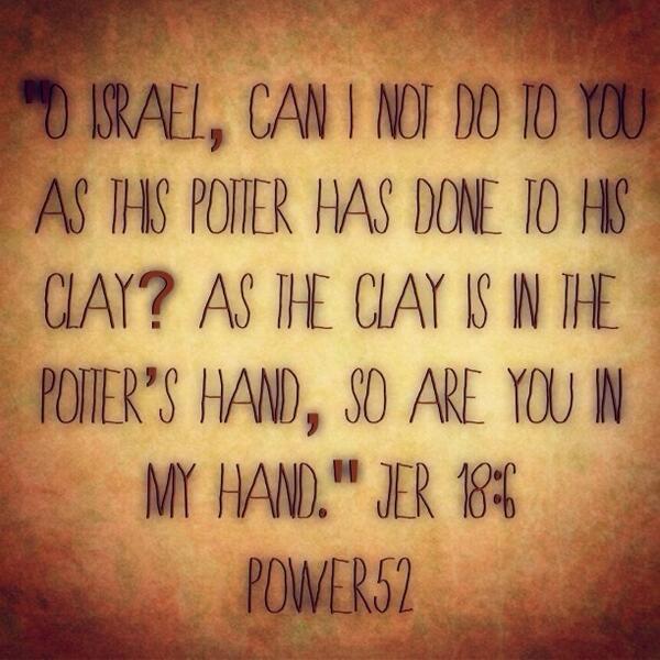SistersCircleFL's tweet photo. As the clay is in the potters hand, so are you... http://t.co/kvpqPygYpI