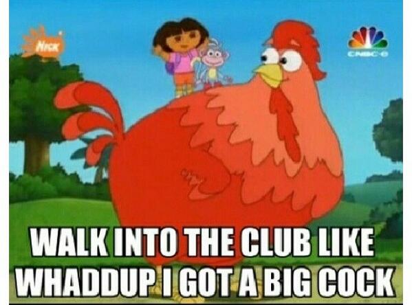 abadoo18's tweet photo. #Dora #bigredchicken #wuddupigottabigcock @meghankellejian http://t.co/tXY4LHsKvS