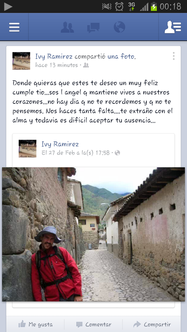 ivy_alma's tweet photo. Hoy y cada dia t recuerdo tio..donde sea q estes feliz cumple...te extrano http://t.co/BNpr1pVEFC