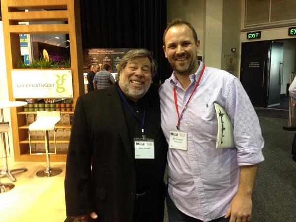 sam_b_oconnor's tweet photo. Just met apple co-founder @stevewoz nice guy. Thanks http://t.co/VxhE1IYqgK