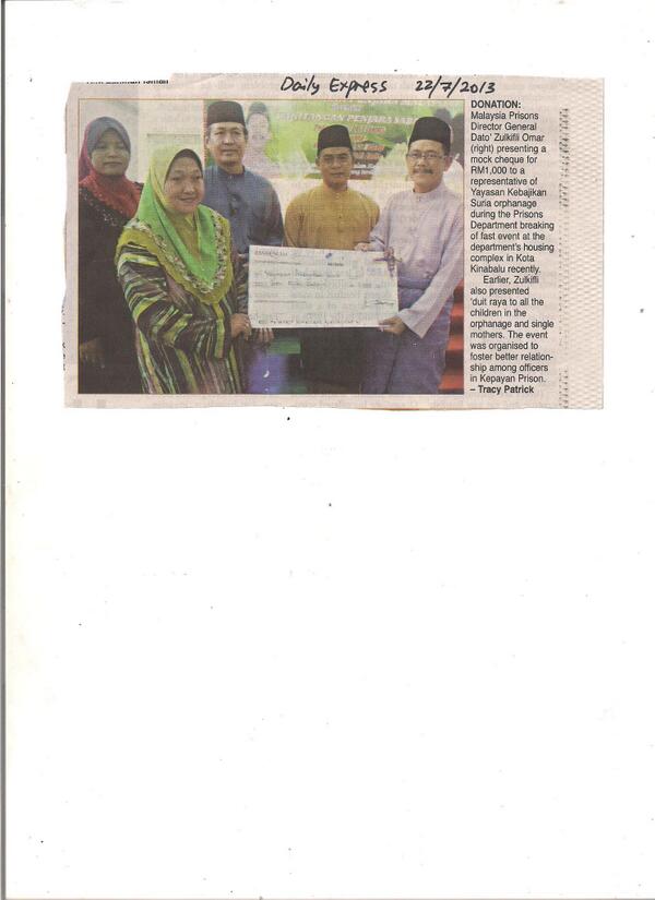 Majlis Bersungkai pada 17 Julai 2013 <a href="/penjaramalaysia/">Penjara Malaysia</a> <a href="/KPPenjara/">KPPenjara</a> <a href="/penjarawanitakk/">Penjara Wanita KK</a> <a href="/PenjaraSabah/">Penjara Sabah</a> <a href="/silk567/">suria bin idris</a>