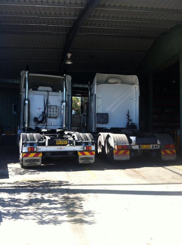 matt_armour's tweet photo. Pair of #Ctrans Phat Cats getting a service. http://t.co/j70nmphyhA