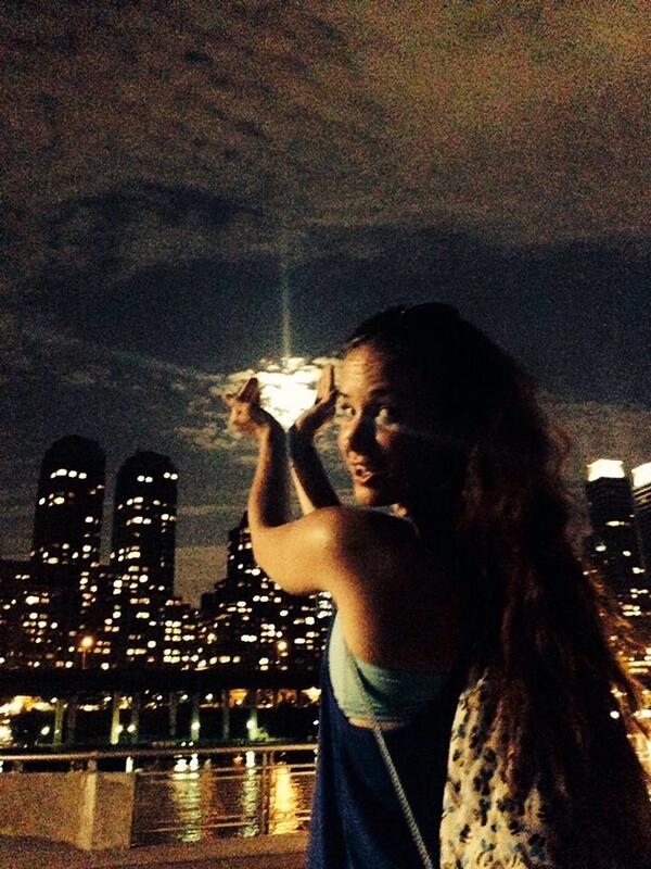 sierraboggess's tweet photo. I caught the moon! http://t.co/fP0cORpkx5