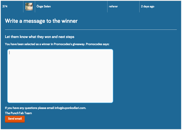 Çikolata paketi kazanan şanslı katılımcımız Özge Selen, kendisine hemen mail atıp bayram çikolatasını gönderiyoruz!