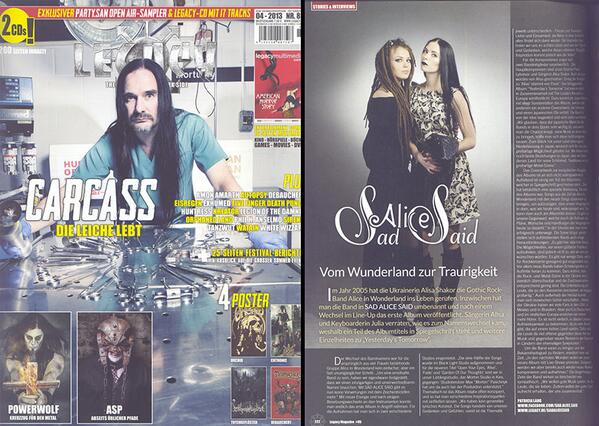 MusicManagersEU's tweet photo. SAD ALICE SAID @ LEGACY Magazine - Interview http://t.co/R9m9vDe5pG