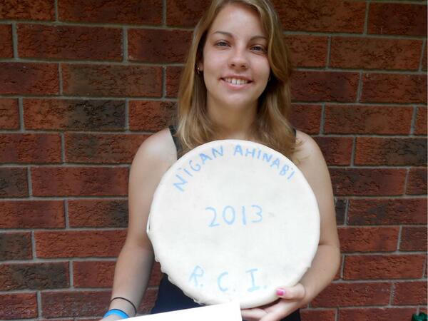 Here's a pic of the first Nigan Ahinabi Award Winner Jessica Arcand.  Congrats! Thanks to Nigan Ahinabi!