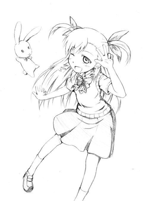 C84新刊表紙の下書き。まともな本になるかかなり怪しい。 