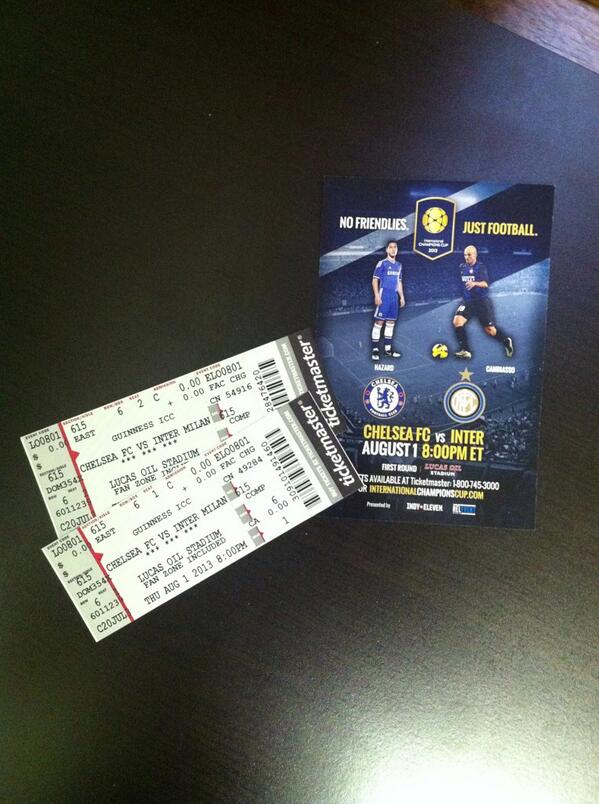 IndyEleven's tweet image. Time for tix: RETWEET by 5pm Weds for chance to win 2 CHELSEAvINTER @IntChampionsCup tix (200 level) #WinICCIndy