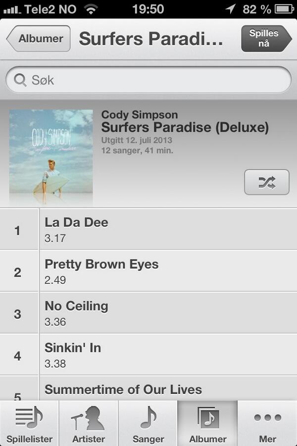 MathildeSkovli's tweet photo. The ultimate summer album #SurfersParadise @CodySimpson http://t.co/laf7JiO3wT
