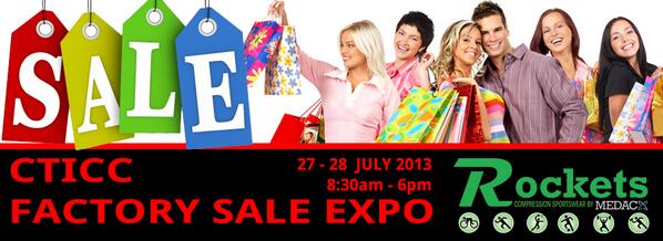RocketsSA's tweet photo. And the countdown to the CTICC Factory shop expo begins, cant wait to see you there @CTICC_Official  # greatsavings http://t.co/UnzJgTc4DB