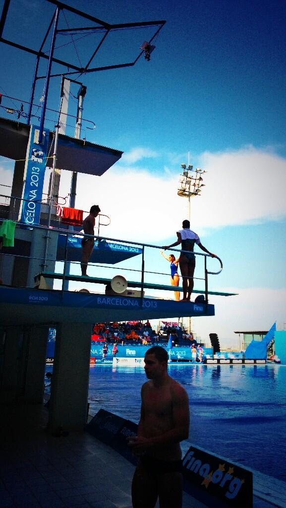 PedroAdrega's tweet photo. Divers training in Montjuic #worlds #BCN2013 http://t.co/l93Bh5vGwL