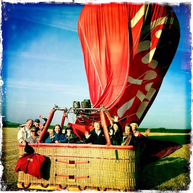 Richard's actual hot air balloon after landing - copyright Richard Prows Richard's actual hot air balloon after landing - copyright Richard Prowse