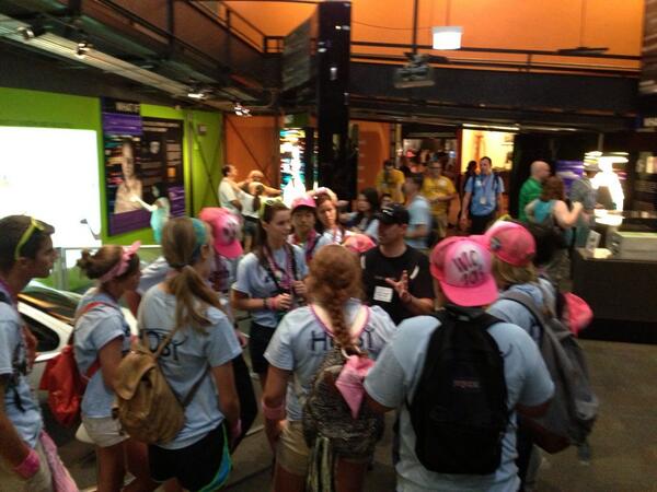 PinkSectionB's tweet image. Dave Gamache from #rachelschallenge spends a little time talking w/the ambassadors @msichicago #WLC13 #myHOBYstory