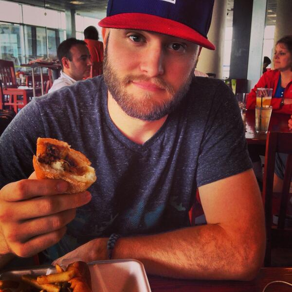 DeltaCappella's <a href="/TONEdiesel3/">Toney Walsh III</a> enjoys a much needed #Cheesesteak yesterday at the #Philly airport after <a href="/VoCALnation/">VoCALnation</a>.