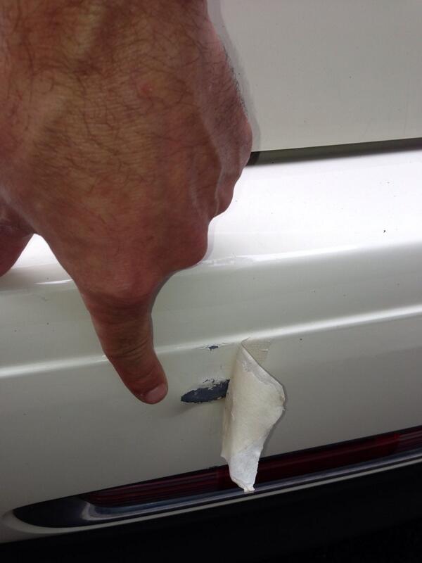 beccalwilson's tweet photo. Latest service from @HJMINISouthport - Came with a free dint, chipped paint &amp; masking tape covering it #service+ http://t.co/gQXGsZKQLD