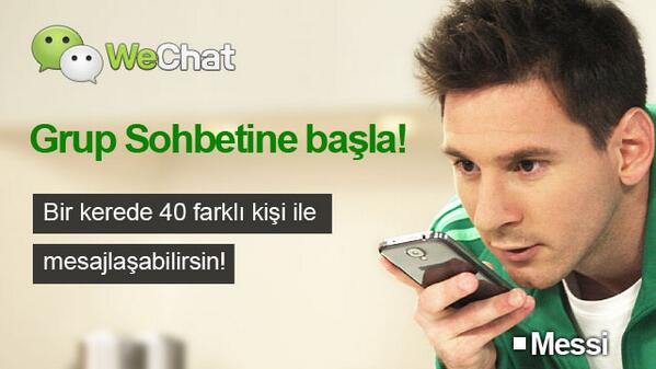 WeChatTurkey's tweet photo. #WeChatKullanıcılarıTakipleşiyor WeChat'i hemen indir!Bedavaya yazılı ve sesli mesajlaş!http://t.co/XqD0b6Uicw http://t.co/8jNKRDcag7