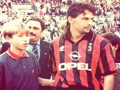 Una delle foto più belle.Con il più grande. <a href="/BaggioOfficial/">Roberto Baggio</a>
