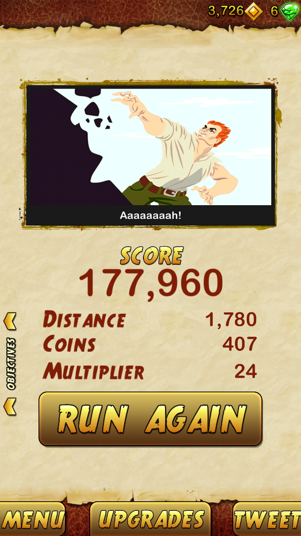 vpatel792's tweet photo. I got 177960 points while escaping from a Giant Demon Monkey. Beat that! http://t.co/dHzW0OcjF0 http://t.co/d6P6CrZm9V
