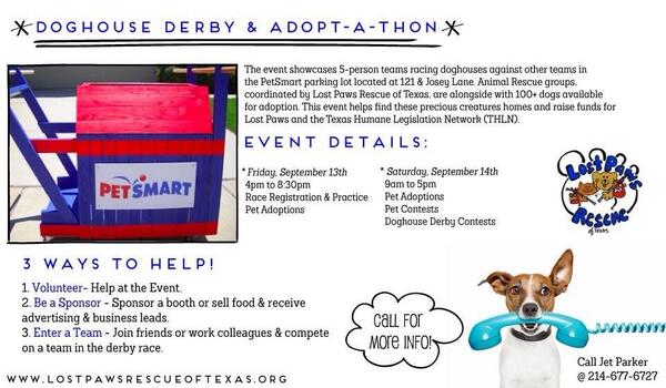 LostpawsresTX's tweet photo. @GatewayPeople would love for your help sharing this amazing event in #Lewisville! #NonProfit #AnimalRescue http://t.co/biymWZH8rt