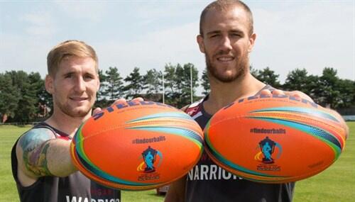WiganWarriorsRL's tweet photo. @samtomkins1 & @89Mossop will be hiding @RLWC2013 balls in Wigan this Weds. Find them and win tickets! #FindOurBalls http://t.co/kWH137Ebs0