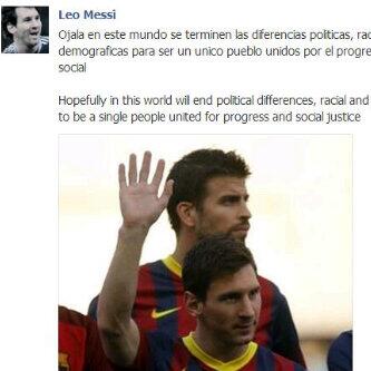 barca10catala4's tweet photo. ⁰.. < ليونيل ميسي : أتمني من العال�� انّ يضع الفوارق السياسية والعرقيه و الجغرافية لنصبح شعب واحد متحد إجتماعيا (*) http://t.co/ZEBp2HfWlN