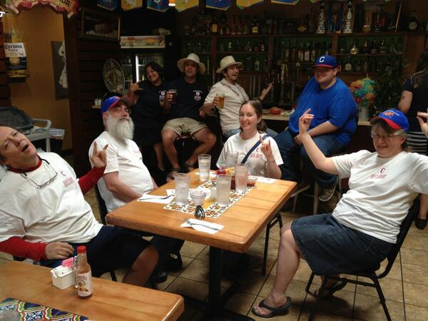 crabgrassband's tweet photo. Between game strategy session #ritas #wfcgb http://t.co/4DbFBAfSVI
