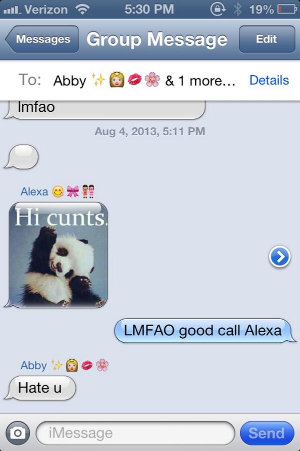 K8linShea's tweet image. #groupchatfun