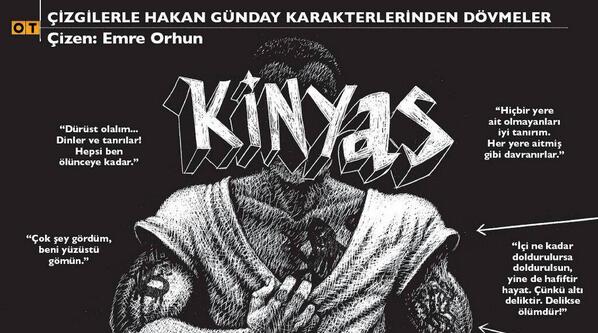 Hakan Gunday On Twitter Cizgilerle Hakan Gunday Karakterlerinden Dovmeler Cizen Emre Orhun Ot Dergisi Http T Co Db4xvich3z