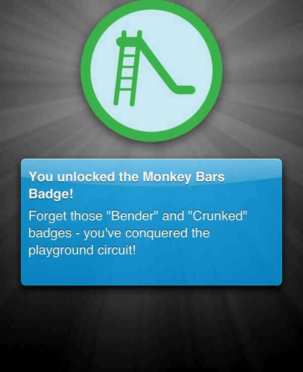 Unlocked the "Monkey Bars" badge! 4sq.com/18YlDob