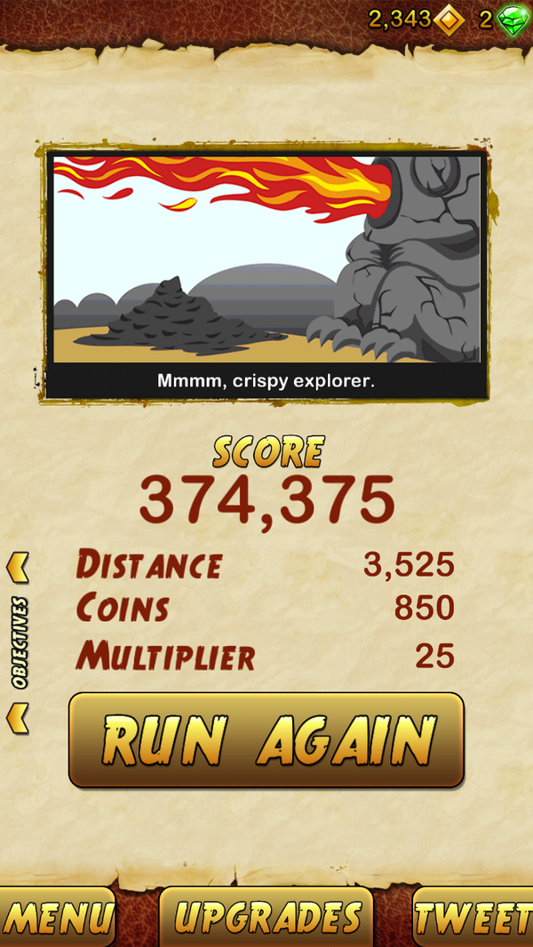 vpatel792's tweet photo. I got 374375 points while escaping from a Giant Demon Monkey. Beat that! http://t.co/dHzW0OcjF0 http://t.co/tfwn9rm0FN