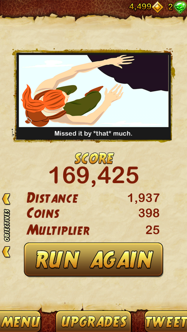 vpatel792's tweet photo. I got 169425 points while escaping from a Giant Demon Monkey. Beat that! http://t.co/dHzW0OcjF0 http://t.co/EkJil15yCq