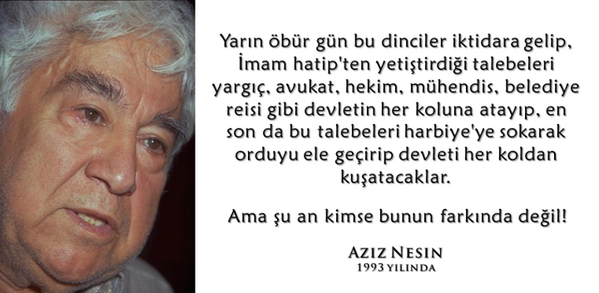 nedenttoldu's tweet photo. 1993 yılında söylediği sözler paylaşılınca Aziz Nesin TT oldu. http://t.co/4slDTDV7XJ