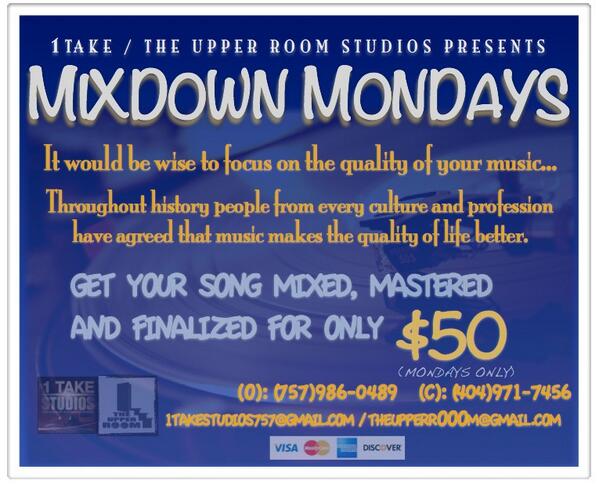 TheUpperRoomVa's tweet photo. #MixdownMondays #Bringit2Life http://t.co/bcei8n2rOm