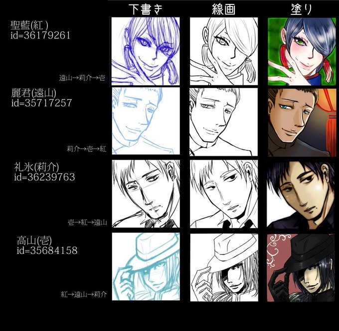 線画色塗りのtwitterイラスト検索結果 古い順
