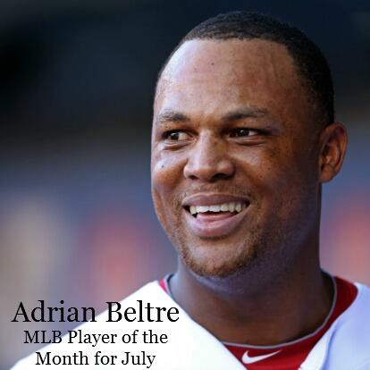 mavrangers's tweet image. #Hamiltonwho RT @Rangers: Congrats to #AdrianBeltre on being named the MLB Player of the Month for July.