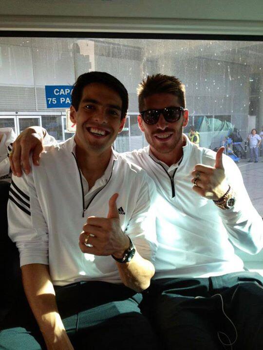 ExcelJonesy's tweet photo. Ricardo kaka &amp; Sergio Ramos http://t.co/qEDQDVqHvZ