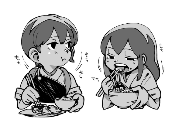 お絵描き:艦これ 赤城、加賀 