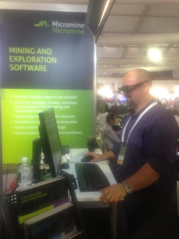 ozmining's tweet photo. Chatting to Micromine at #diggers2013 trialling 3D geology modeling software which helps visualisation &amp; feasibility http://t.co/4BDywQUL7I