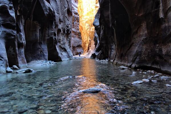 Interior's tweet image. Hiking The Narrows @ZionNPS a unique &amp;amp; amazing experience. Just take a look at this photo &amp;amp; we know you'll agree.