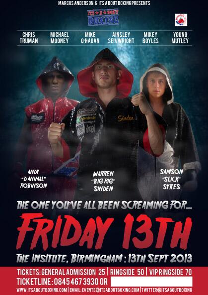 ITSABOUTBOXING's tweet photo. @WarrenSinden returns to the ring on "Friday13th" #BIGRIG We can hear the "Screams" already! #ITSABOUTBOXING http://t.co/OnHFTegNSm