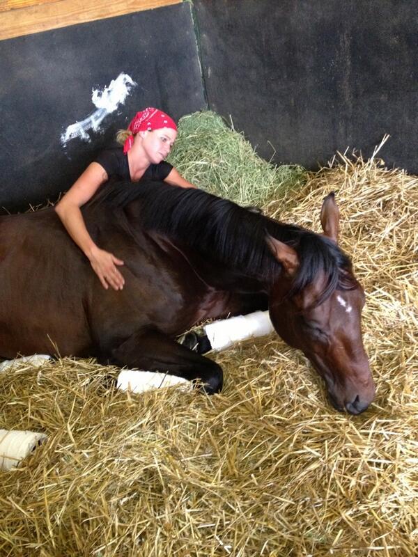It's always great to wake up to a hug! Here I am getting some love from my best friend Jen Patrerson at Fair Hill.