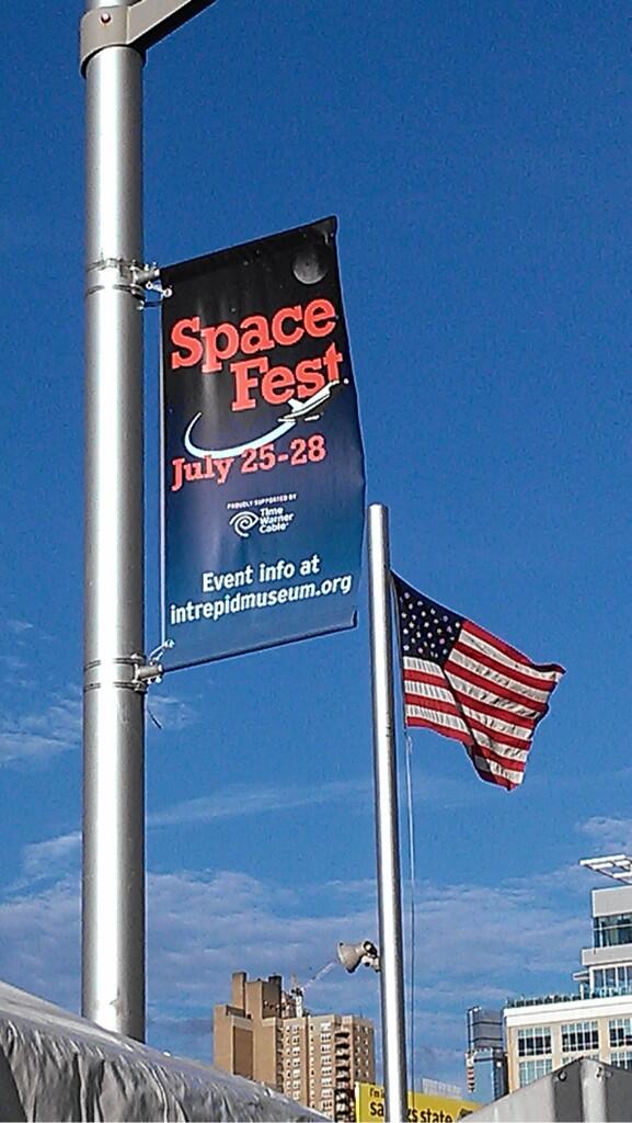 SpaceFest signage at the Intrepid Museum