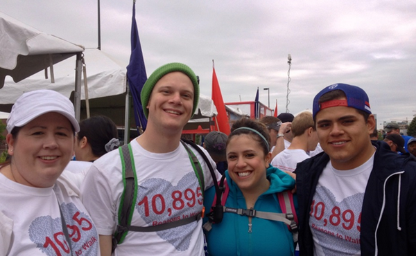 TownePark's tweet photo. Our team at @HealthONEsystem's N. Suburban Medical Center raising money at @American_Heart's Heart Walk last month! http://t.co/44loBoEJuw