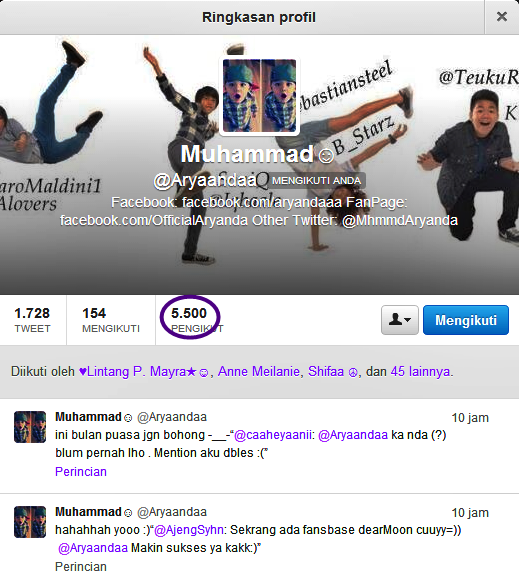 Thitiek's tweet image. Abang ceren-_-"@ALivers_: 25Juli2013 Hari 5.500 #ALivers @aryaandaa - Just You and Me -