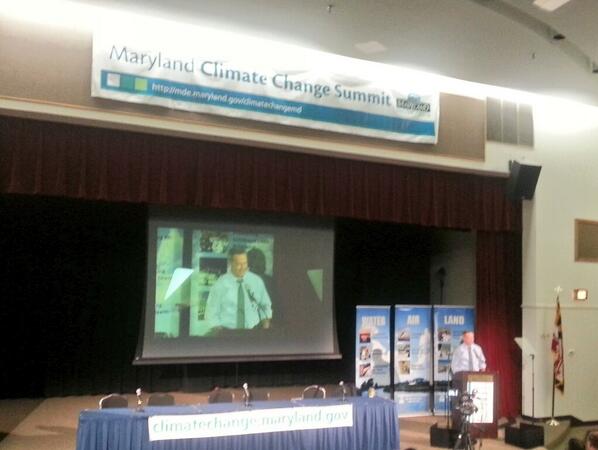 <a href="/GovernorOMalley/">Gov. Martin O'Malley</a> speaking at Maryland Climate Change Summit #ActOnClimate #MD